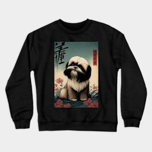 Super Cute Shih Tzu Portrait - Japanese style Crewneck Sweatshirt